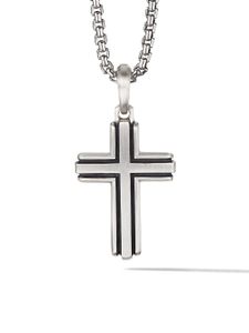 David Yurman pendentif Deco Cross en argent sterling