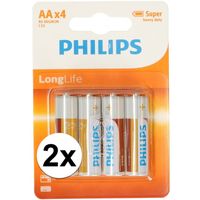 8 stuks Philips AA powerlife - thumbnail