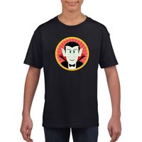 Halloween vampier/Dracula t-shirt zwart kinderen - thumbnail