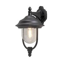 Konstsmide Parma 722-750 wandlamp/B: 24cm D: 29cm H: 46cm / 1x75W / IP43 / gelakt aluminium/mat zwart