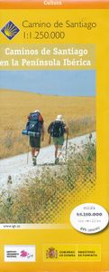 Pelgrimsroute (kaart) - Wandelkaart Camino de Santiago in Spanje | CNI