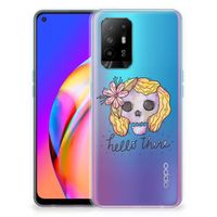 Silicone Back Case OPPO A94 5G | Reno5 Z Boho Skull - thumbnail