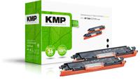 KMP Toner vervangt HP 126A, CE310A Compatibel 2-pack Zwart 2400 bladzijden H-T148D 1226,0021 - thumbnail