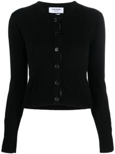 Thom Browne cardigan en cachemire à col rond - Noir