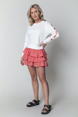 Colourful Rebel Aloha Vacay T-shirt Wit Dames - Basic Fit - Katoen Colourful Rebel Aloha Vacay T-shirt Wit Dames - Basic Fit - Katoen