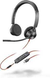 POLY 8X222AA hoofdtelefoon/headset Bedraad Hoofdband Kantoor/callcenter USB Type-C Zwart