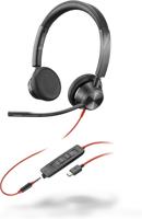 POLY 8X222AA hoofdtelefoon/headset Bedraad Hoofdband Kantoor/callcenter USB Type-C Zwart - thumbnail