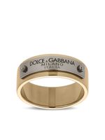 Dolce & Gabbana bague à plaque logo - Or - thumbnail