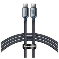 Baseus Crystal Shine USB-C / USB-C Kabel CAJY000701 - 2m - Zwart - thumbnail