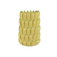 Home ESPRIT Vaas, geel, keramiek, tropisch aardewerk, 25 x 25 x 38 cm, merk: Home ESPRIT - EAN: 8424002128722