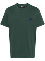 A.P.C. t-shirt en coton à logo brodé - Vert