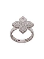 Roberto Coin bague Princess Flower en or blanc 18ct ornées de diamants et de rubis - Argent