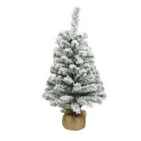 Everlands kunst kerstboom - H75 cm - met sneeuw - kunstboom - jute zak - Imperial - thumbnail