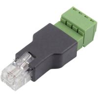 TRU COMPONENTS FL-29 RJ 11 terminaladapter FL-29 Stekker, recht Aantal polen 6P4C 1 stuk(s)