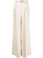 ZIMMERMANN pantalon de costume en lin à plis - Blanc