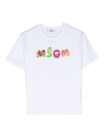 MSGM Kids t-shirt en coton à logo imprimé - Blanc - thumbnail