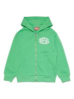 Diesel Kids hoodie en coton à logo imprimé - Vert