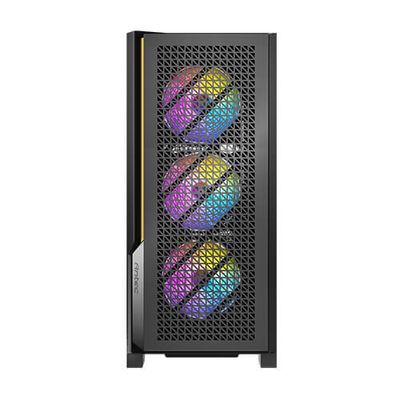 Antec P20C ARGB Midi-tower PC-behuizing Zwart Zijvenster, Stoffilter, 3 voorgeïnstalleerde LED-ventilators