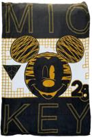 Frajodis fleecedeken Mickey junior 150 cm fleece zwart/goud