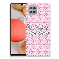 Samsung Galaxy A42 Silicone-hoesje Flowers Pink DTMP