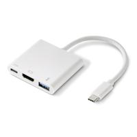 Renkforce RF-4366444 Adapter [1x USB-C stekker - 1x HDMI-bus, USB 3.2 Gen 1 bus A (USB 3.0), USB-C bus] Wit Vergulde steekcontacten 12.00 cm - thumbnail