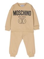 Moschino Kids survêtement en coton à logo imprimé - Tons neutres