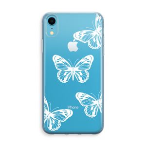 White butterfly: iPhone XR Transparant Hoesje