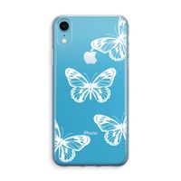 White butterfly: iPhone XR Transparant Hoesje - thumbnail