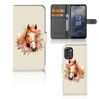 Telefoonhoesje met Pasjes voor Nokia G60 Paard