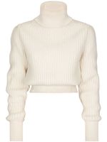 Dolce & Gabbana ribbed-knit roll-neck jumper - Blanc