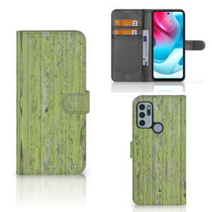 Motorola Moto G60s Book Style Case Green Wood