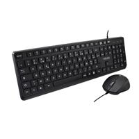 V7 CKU350ES toetsenbord en muis, zwart, QWERTY Spaans