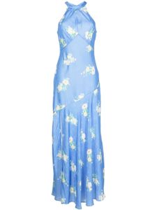 LoveShackFancy robe longue Brinda à fleurs imprimées - Bleu