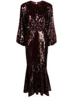 ROTATE BIRGER CHRISTENSEN robe longue à détails de sequins - Rouge