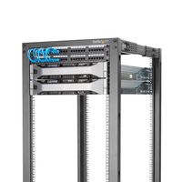 StarTech.com 25U open-frame server rack kast met 4 stijlen met instelbare diepte incl. zwenkwielen/stelpoten en kabelhaken - thumbnail