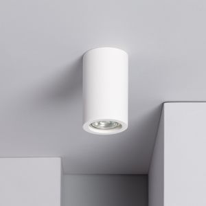 Opbouwspot downlighter 'Ger' wit rond gu10 170mm modern wit