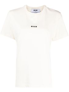 MSGM t-shirt en coton à logo imprimé - Tons neutres