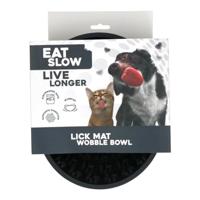 Eat Slow Live Longer Licking Mat Wiggle Bowl Pawprints - 17 cm - snuffelmat - Anti-snuffelbak - Slowfeeder - Afleiding - Beloning - Honden en Katten - Voor lekkernijen - 100% Silicone - Vaatwasser