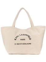 Karl Lagerfeld sac cabas Rue St Guillaume en toile - Tons neutres - thumbnail