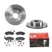 Remmenset, remschijf BREMBO, Remschijftype: Binnen geventileerd, Inbouwplaats: Vooras, u.a. für Fiat, Peugeot, Citroën - thumbnail