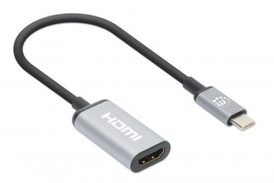 Manhattan USB 2.0 Adapter [1x USB-C stekker - 1x HDMI-bus] 4K@60Hz USB-C to HDMI-Adapter 15 cm