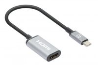 Manhattan USB 2.0 Adapter [1x USB-C stekker - 1x HDMI-bus] 4K@60Hz USB-C to HDMI-Adapter 15 cm - thumbnail