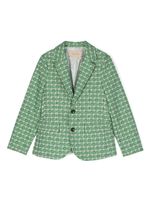 Gucci Kids veste en jacquard à motif GG - Vert