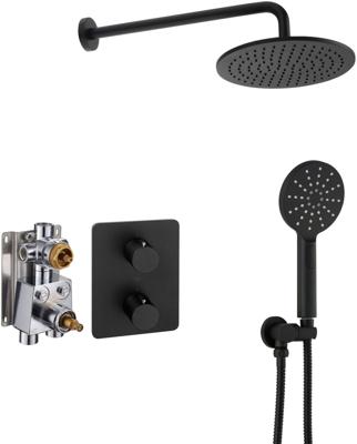 Ben Lavion 250 Inbouw Regendoucheset 3 sproeistralen handdouche Gestructureerd Zwart