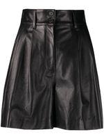 Dolce & Gabbana short en cuir à taille haute - Noir