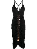 Cult Gaia Jaline drape-detail midi dress - Noir - thumbnail