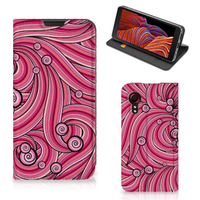 Samsung Galaxy Xcover 5 Bookcase Swirl Pink - thumbnail