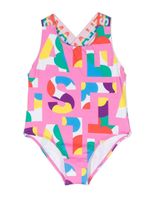 Stella McCartney Kids maillot de bain à logo imprimé - Rose