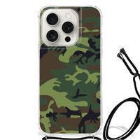 iPhone 15 Pro Doorzichtige Silicone Hoesje Army Dark