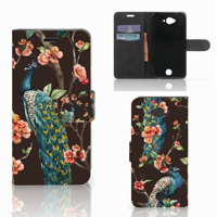 Acer Liquid Z530 | Z530s Telefoonhoesje met Pasjes Pauw met Bloemen